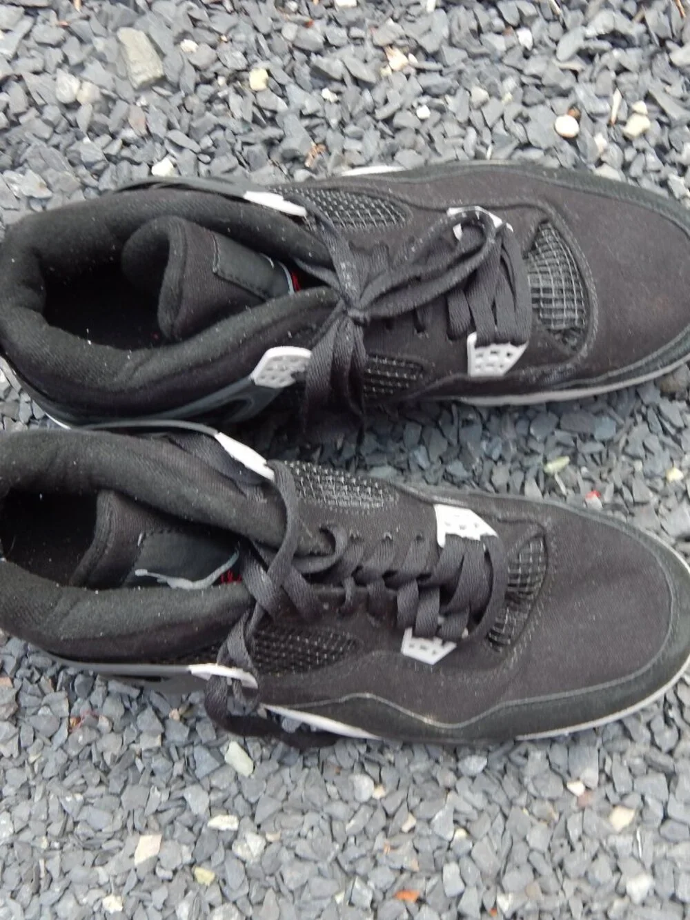 Air Jordan 4 Retro Rare Air Black Sneakers Mens Size 11.5 ****